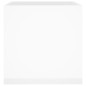 vidaXL Jardinera de madera contrachapada blanco brillante 40x40x40 cm
