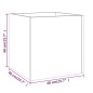 vidaXL Jardinera de madera contrachapada blanco brillante 40x40x40 cm