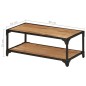 vidaXL Mesa de centro de madera maciza acacia 90x45x35 cm