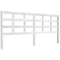 vidaXL Cabecero de cama madera maciza de pino blanco 205,5x4x100 cm vidaXL Cabecero de cama madera maciza de pino blanco 205,5x4x100 cm
