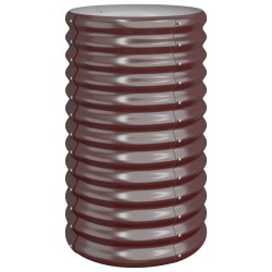 vidaXL Jardinera acero con recubrimiento en polvo marrón 40x40x68cm