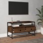 vidaXL Mueble para TV madera contrachapada roble marrón 80x35x45 cm vidaXL Mueble para TV madera contrachapada roble marrón 80x35x45 cm