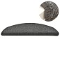 vidaXL Alfombras de peldaños de escalera 15 uds gris oscuro 56x17x3 cm vidaXL Alfombras de peldaños de escalera 15 uds gris oscuro 56x17x3 cm