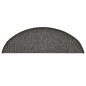 vidaXL Alfombras de peldaños de escalera 15 uds gris oscuro 56x17x3 cm vidaXL Alfombras de peldaños de escalera 15 uds gris oscuro 56x17x3 cm