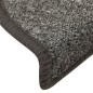 vidaXL Alfombras de peldaños de escalera 15 uds gris oscuro 56x17x3 cm vidaXL Alfombras de peldaños de escalera 15 uds gris oscuro 56x17x3 cm