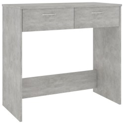 vidaXL Escritorio de madera contrachapada gris hormigón 80x40x75 cm