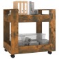 vidaXL Carrito de escritorio contrachapada roble ahumado 60x45x60 cm vidaXL Carrito de escritorio contrachapada roble ahumado 60x45x60 cm