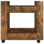 vidaXL Carrito de escritorio contrachapada roble ahumado 60x45x60 cm vidaXL Carrito de escritorio contrachapada roble ahumado 60x45x60 cm