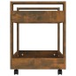 vidaXL Carrito de escritorio contrachapada roble ahumado 60x45x60 cm vidaXL Carrito de escritorio contrachapada roble ahumado 60x45x60 cm