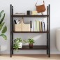 vidaXL Estante pared madera roble tratada marrón oscuro 80x40x(2-4) cm