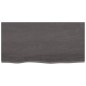 vidaXL Estante pared madera roble tratada marrón oscuro 80x40x(2-4) cm