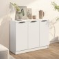 vidaXL Aparador de madera contrachapada blanco 90,5x30x70 cm vidaXL Aparador de madera contrachapada blanco 90,5x30x70 cm