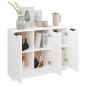 vidaXL Aparador de madera contrachapada blanco 90,5x30x70 cm vidaXL Aparador de madera contrachapada blanco 90,5x30x70 cm