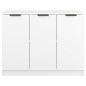 vidaXL Aparador de madera contrachapada blanco 90,5x30x70 cm vidaXL Aparador de madera contrachapada blanco 90,5x30x70 cm