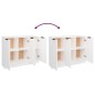 vidaXL Aparador de madera contrachapada blanco 90,5x30x70 cm vidaXL Aparador de madera contrachapada blanco 90,5x30x70 cm