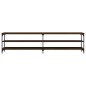 vidaXL Mueble TV metal y madera contrachapada roble marrón 200x30x50cm vidaXL Mueble TV metal y madera contrachapada roble marrón 200x30x50cm