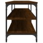 vidaXL Mueble TV metal y madera contrachapada roble marrón 200x30x50cm vidaXL Mueble TV metal y madera contrachapada roble marrón 200x30x50cm