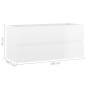 vidaXL Mueble de lavabo madera ingeniería blanco brillo 100x38,5x45 cm vidaXL Mueble de lavabo madera ingeniería blanco brillo 100x38,5x45 cm
