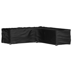 vidaXL Funda para muebles de jardín forma de L 16 ojales 285x285x70 cm
