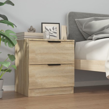 vidaXL Mesita de noche madera contrachapada color roble Sonoma