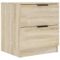 vidaXL Mesita de noche madera contrachapada color roble Sonoma vidaXL Mesita de noche madera contrachapada color roble Sonoma