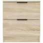vidaXL Mesita de noche madera contrachapada color roble Sonoma vidaXL Mesita de noche madera contrachapada color roble Sonoma