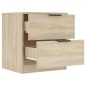 vidaXL Mesita de noche madera contrachapada color roble Sonoma vidaXL Mesita de noche madera contrachapada color roble Sonoma