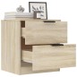 vidaXL Mesita de noche madera contrachapada color roble Sonoma vidaXL Mesita de noche madera contrachapada color roble Sonoma