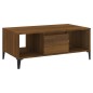 vidaXL Mesa de centro madera contrachapada marrón roble 90x50x36,5 cm vidaXL Mesa de centro madera contrachapada marrón roble 90x50x36,5 cm