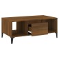 vidaXL Mesa de centro madera contrachapada marrón roble 90x50x36,5 cm vidaXL Mesa de centro madera contrachapada marrón roble 90x50x36,5 cm