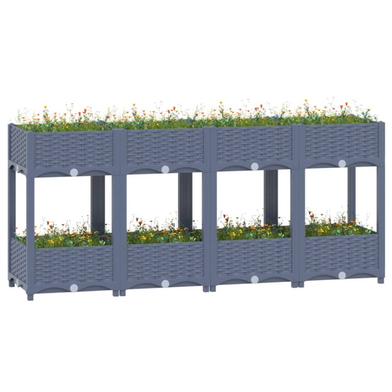 vidaXL Arriate polipropileno 160x40x71 cm vidaXL Arriate polipropileno 160x40x71 cm