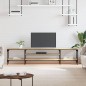 vidaXL Mueble TV madera ingeniería y hierro roble sonoma 201x35x45 cm vidaXL Mueble TV madera ingeniería y hierro roble sonoma 201x35x45 cm