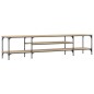 vidaXL Mueble TV madera ingeniería y hierro roble sonoma 201x35x45 cm vidaXL Mueble TV madera ingeniería y hierro roble sonoma 201x35x45 cm