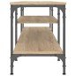 vidaXL Mueble TV madera ingeniería y hierro roble sonoma 201x35x45 cm vidaXL Mueble TV madera ingeniería y hierro roble sonoma 201x35x45 cm