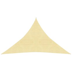 vidaXL Toldo de vela HDPE beige 160 g/m² 4x4x5,8 m