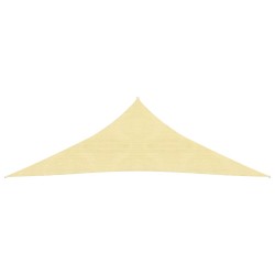vidaXL Toldo de vela HDPE beige 160 g/m² 4x4x5,8 m