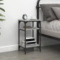 vidaXL Mesa auxiliar madera contrachapada gris Sonoma 35x30x60 cm vidaXL Mesa auxiliar madera contrachapada gris Sonoma 35x30x60 cm