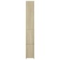 vidaXL Armario de baño madera contrachapada roble Sonoma 25x26,5x170cm vidaXL Armario de baño madera contrachapada roble Sonoma 25x26,5x170cm