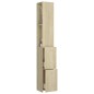 vidaXL Armario de baño madera contrachapada roble Sonoma 25x26,5x170cm vidaXL Armario de baño madera contrachapada roble Sonoma 25x26,5x170cm