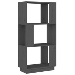 vidaXL Estantería/divisor de espacios madera de pino gris 51x25x101 cm