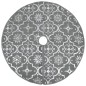 vidaXL Falda del árbol de Navidad de lujo con calcetín tela gris 122cm vidaXL Falda del árbol de Navidad de lujo con calcetín tela gris 122cm