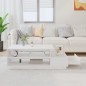 vidaXL Mesa de centro madera maciza de pino blanco 120x50x40,5 cm vidaXL Mesa de centro madera maciza de pino blanco 120x50x40,5 cm