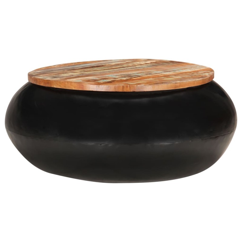 vidaXL Mesa de centro madera maciza reciclada negra 68x68x30 cm vidaXL Mesa de centro madera maciza reciclada negra 68x68x30 cm