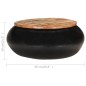 vidaXL Mesa de centro madera maciza reciclada negra 68x68x30 cm vidaXL Mesa de centro madera maciza reciclada negra 68x68x30 cm