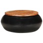 vidaXL Mesa de centro madera maciza reciclada negra 68x68x30 cm vidaXL Mesa de centro madera maciza reciclada negra 68x68x30 cm