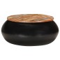 vidaXL Mesa de centro madera maciza reciclada negra 68x68x30 cm vidaXL Mesa de centro madera maciza reciclada negra 68x68x30 cm