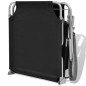 vidaXL Tumbona de jardín con toldo acero negro vidaXL Tumbona de jardín con toldo acero negro