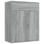 vidaXL Aparador de madera contrachapada gris Sonoma 60x30x75 cm vidaXL Aparador de madera contrachapada gris Sonoma 60x30x75 cm