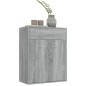 vidaXL Aparador de madera contrachapada gris Sonoma 60x30x75 cm vidaXL Aparador de madera contrachapada gris Sonoma 60x30x75 cm