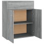 vidaXL Aparador de madera contrachapada gris Sonoma 60x30x75 cm vidaXL Aparador de madera contrachapada gris Sonoma 60x30x75 cm